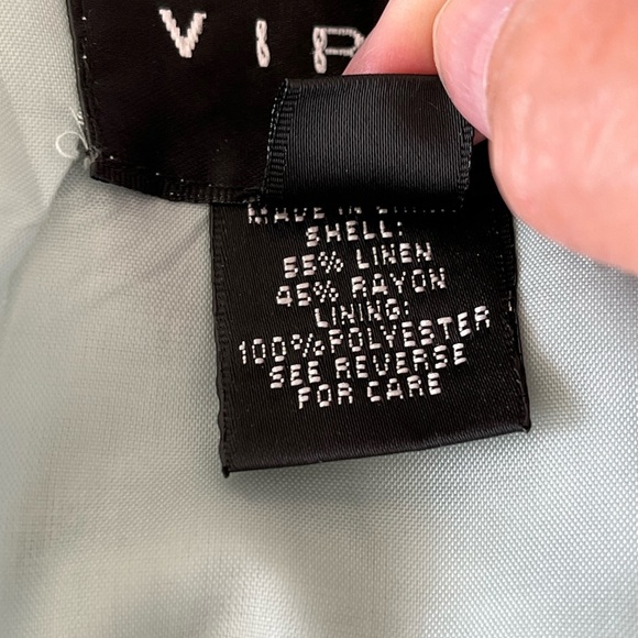 VIRGO Vintage Floral Safari Animal Print Sleeveless Linen Blend Dress Size 14P - Picture 9 of 13